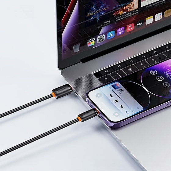 Καλώδιο XO NB302 USB-A Male σε USB-C Male 1m - Μαύρο image 3