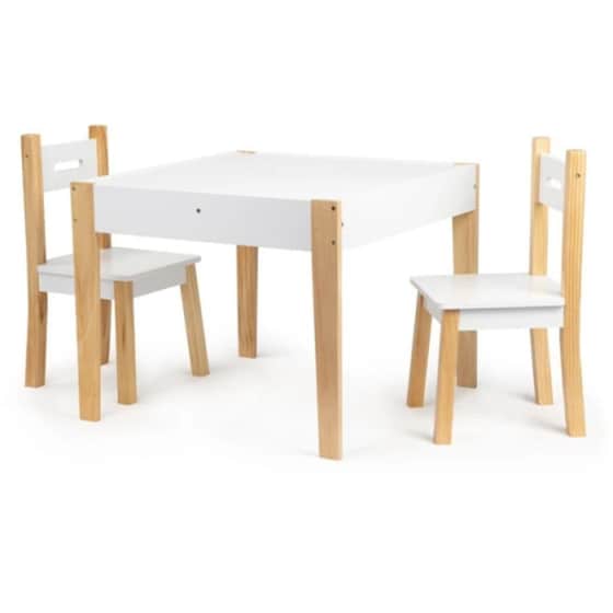 Παιδικό Σετ Με Ξύλινο Τραπέζι Και 2 Καρέκλες Ecotoys Ot143 image 1