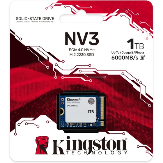 Kingston NV3 SSD 1TB M.2 2230 NVMe PCIe 4.0 image 1
