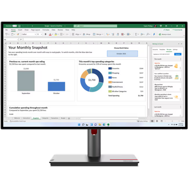LENOVO Lenovo Thinkvision P27q-30 27in Qhd Ips Antiglare Hdmi+dp+usb 3y