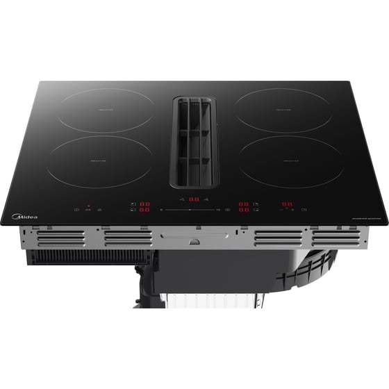 MIDEA MIH742FY18K0Y 60 cm Μαύρο Εστία Επαγωγική Αυτόνομη με Ενσωματωμένο Απορροφητήρα image 2