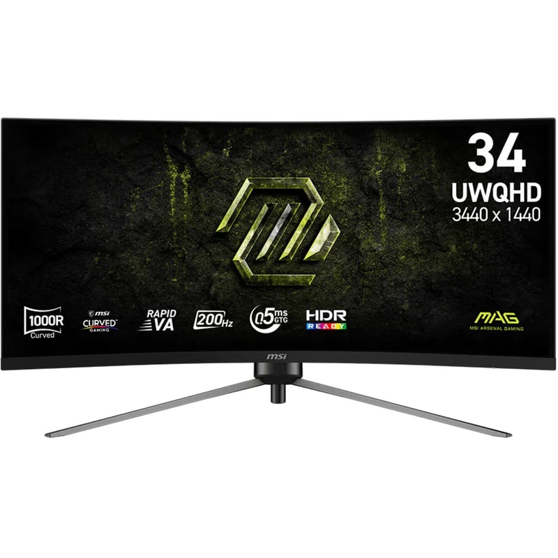MSI MAG 345CQRF E20 Gaming Monitor 34 UWQHD VA Curved 200Hz 0.5ms