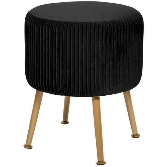 Σκαμπό Σαλονιού Spitishop A-s Solaro Black 166595a 35x35x41.6cm - Μαύρο image 0