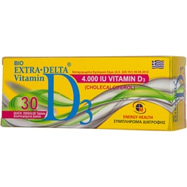 Energy Health Vitamin D3 Bio Extra Delta  4.000IU - 30 δισκία