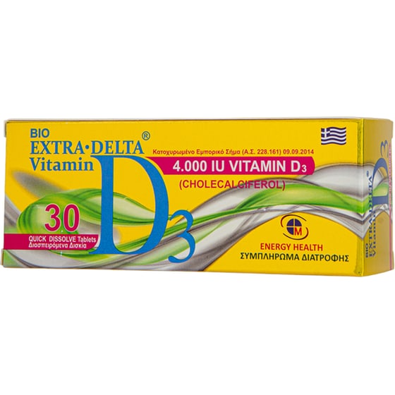 Energy Health Vitamin D3 Bio Extra Delta  4.000IU - 30 δισκία image 0