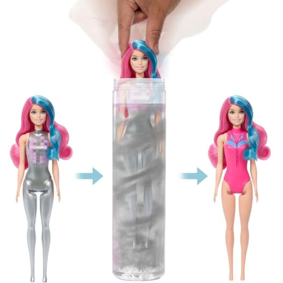Κούκλα Mattel Barbie Color Reveal Disco Star Series image 1