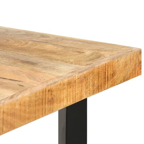 Τραπέζι Μπαρ Vidaxl Ακατέργαστο Ξύλο Μάνγκο 180x70x107 cm - Μαύρο/Καφέ image 5