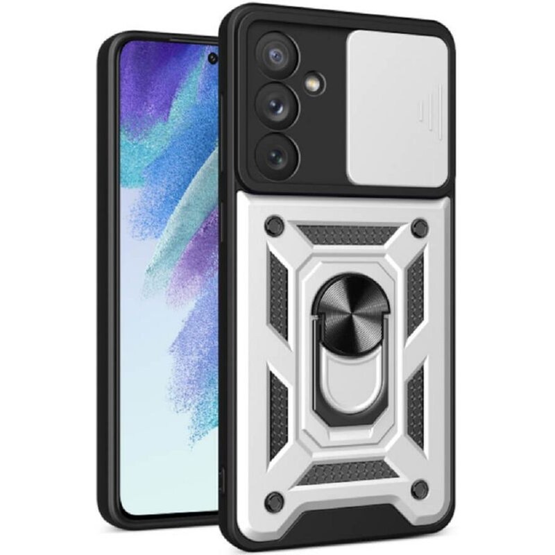 Θήκη Samsung Galaxy S23 FΕ Bodycell Armor Slide Ring Holder - Silver
