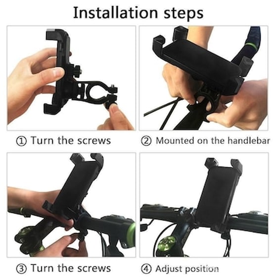 Universal Grip Βάση Στήριξης Ποδηλάτου - Μηχανής Για 3,5 - 7 Ιντσών Smartphone - Gps image 5
