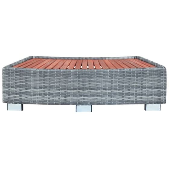 Vidaxl Σκαλοπάτι Για Σπα Γκρι 92 X 45 X 25 Εκ. Από Συνθετικό Ρατάν image 1