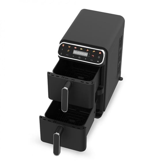 HOMEVERO HV-AF11DDK με 2 Αποσπώμενους Κάδους 2460 W 11 L Μαύρο Φριτέζα Αέρος image 2