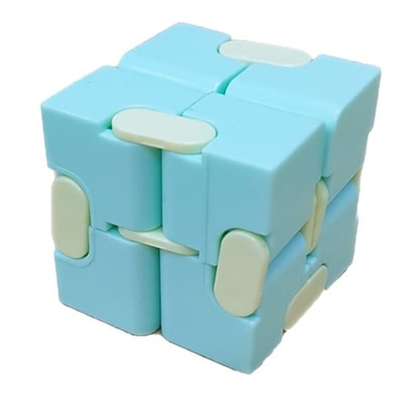 Ατέρμονας Κύβος Fidget Infinitive Cube Παλ Χρώματα Φιστικί-κίτρινο