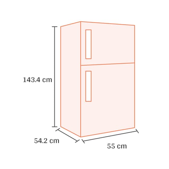 INVENTOR DPB144B 206 Lt Μαύρο Δίπορτο Ψυγείο image 1