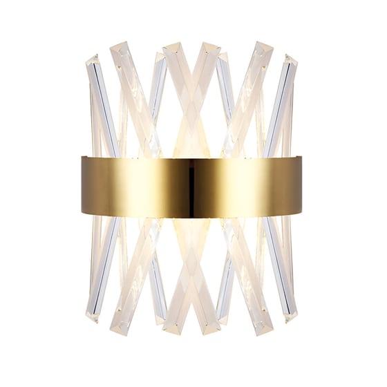 Απλίκα Τοίχου Eurolamp 144-52007 Ατσάλινη 25x15x30 cm - Χρυσή/Διάφανη image 0