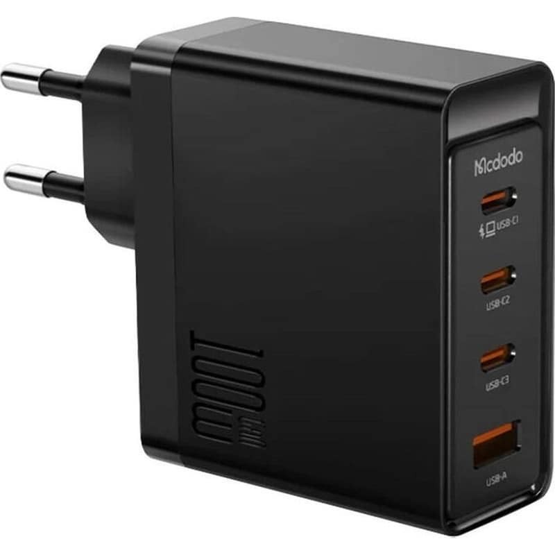 MCDODO Wall Φορτιστής Mcdodo Gan 3x USB-C + USB, 100W - Μαύρο