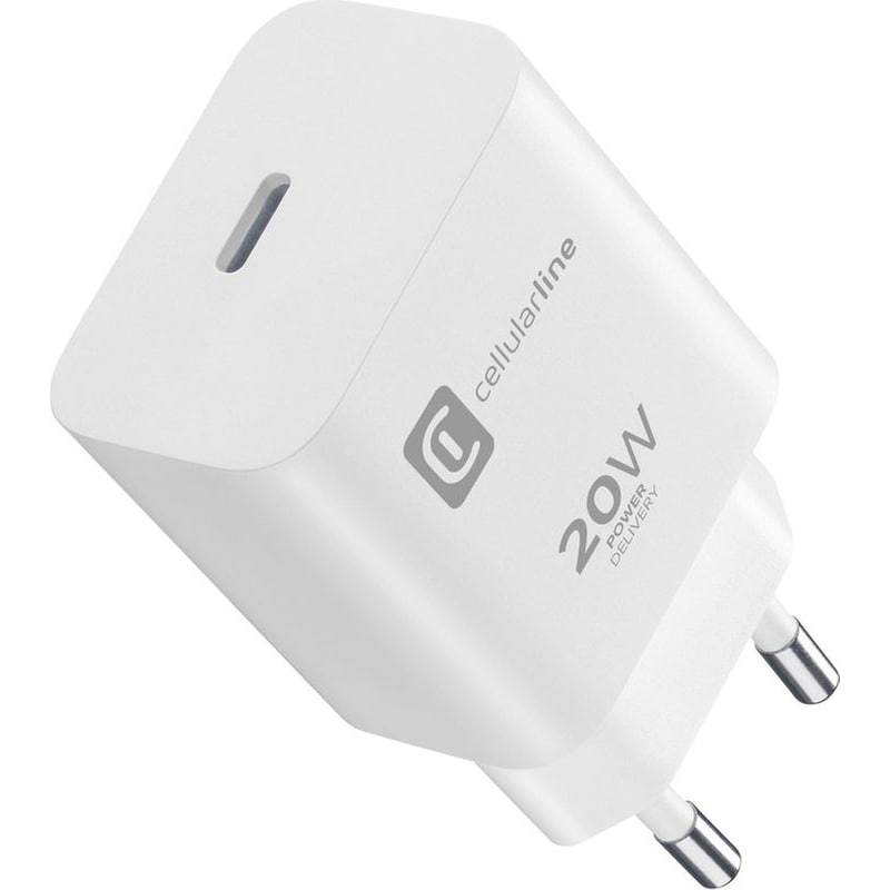 CELLULAR LINE Φορτιστής Πρίζας Cellular Line Travel Charger Micropack for Apple USB-C 20W - Λευκό