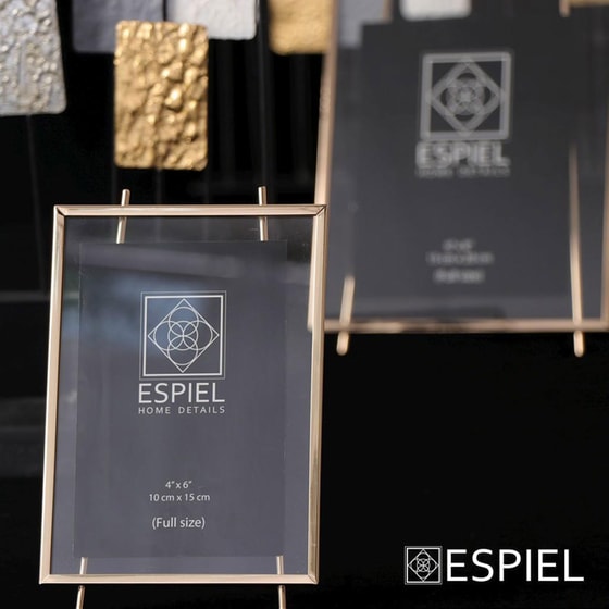 Κορνίζα Espiel Fam501 Μεταλλική 10x15 cm - Χρυσή image 1
