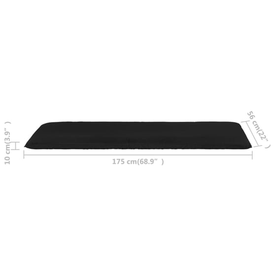 Ξαπλώστρα VidaXL από Ύφασμα Oxford 175x56x10 cm - Μαύρη image 8