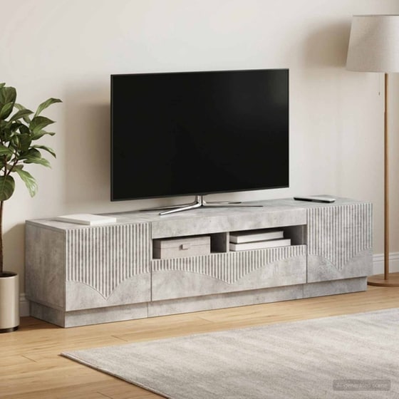 Έπιπλο Τηλεόρασης VidaXL HOORN με LED 3 τμχ 179 x 35 x 40 cm - Γκρι Σκυροδέματος image 1