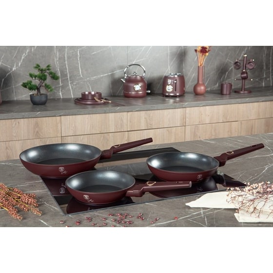 Σετ Τηγάνια BERLINGER HAUS BH-8048 3 τμχ Μπορντό image 1