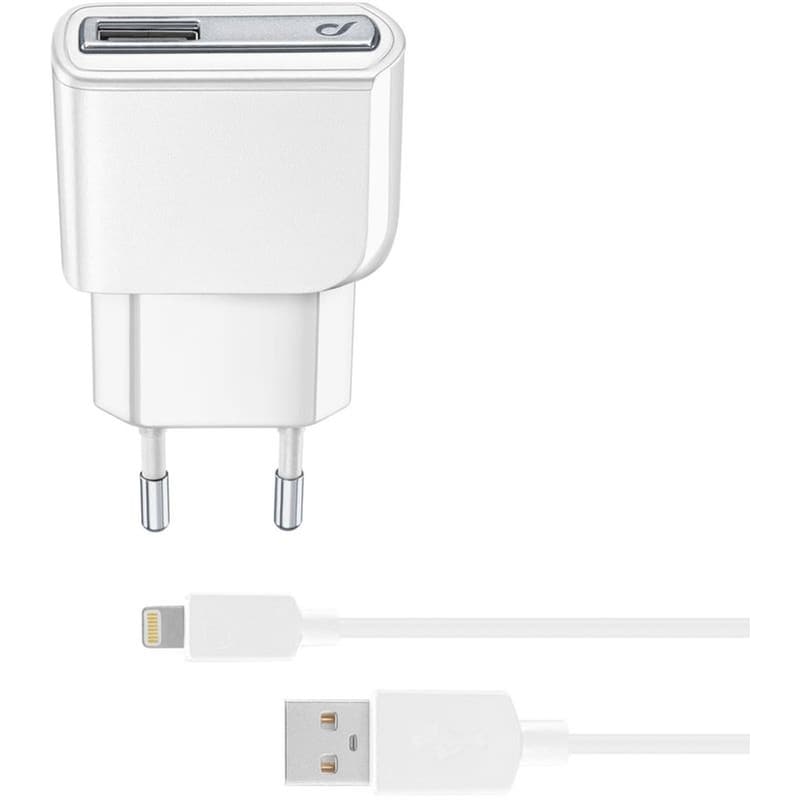 CELLULAR LINE Σετ Φόρτισης Cellular Line Kit 12W with cable Usb to Lightning - White