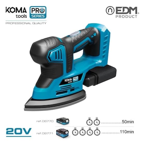 Πολυτριβείο Χούφτας/δέλτα Μπαταρίας 20v Ιόντων-λιθίου Koma Tools Pro 08753 Edm Spain image 1