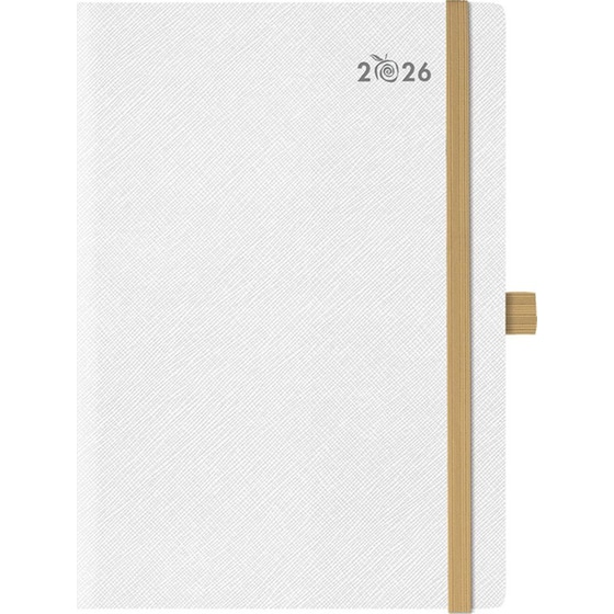 Ημερολόγιο Ημερήσιο 2026 Θεοφύλακτος 12M Appeel Eco Saffiano Plus Off White image 0