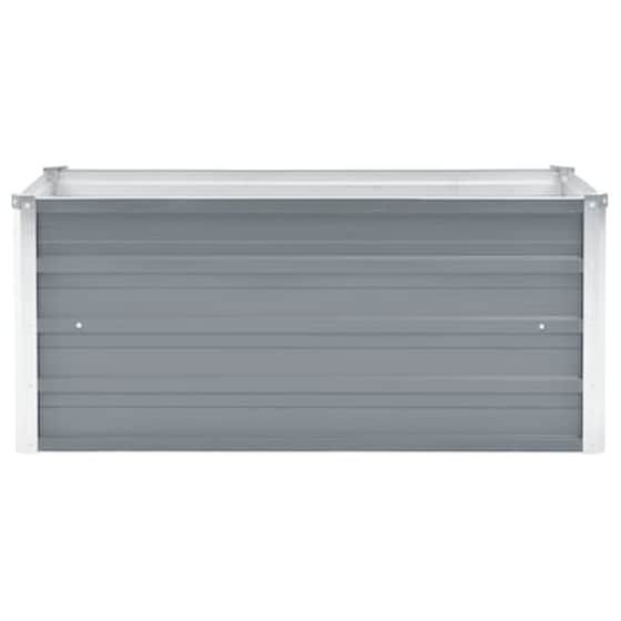 Vidaxl Ζαρντινιέρα Υπερυψωμένη Γκρι 100x40x45 Εκ. Γαλβανισμ. Χάλυβας image 4