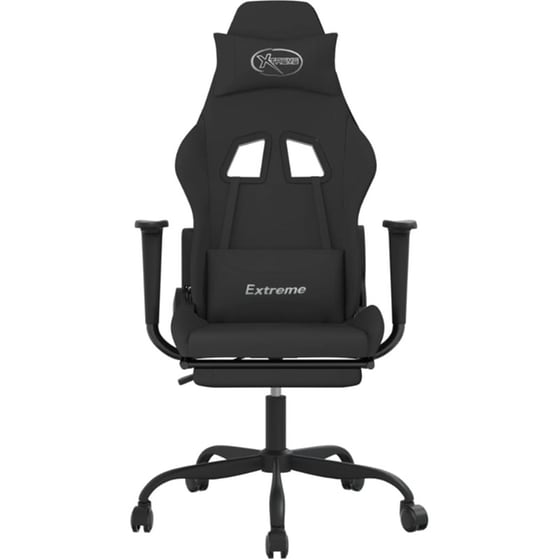 Καρέκλα Gaming VIDAXL 3143725 με Υποπόδιο - Μαύρη image 2