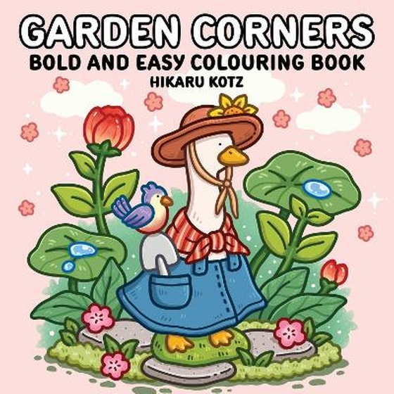 Garden Corners: Bold and Easy Colouring Book for All Ages image 0