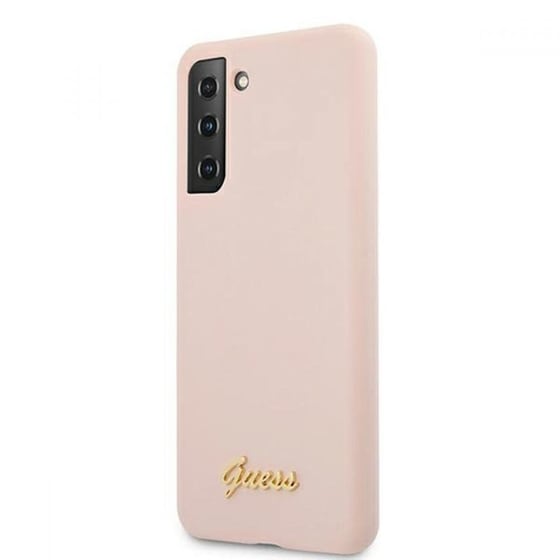 Θήκη Samsung Galaxy S21 - Guess Vintage Script Logo Collection - Ροζ image 4