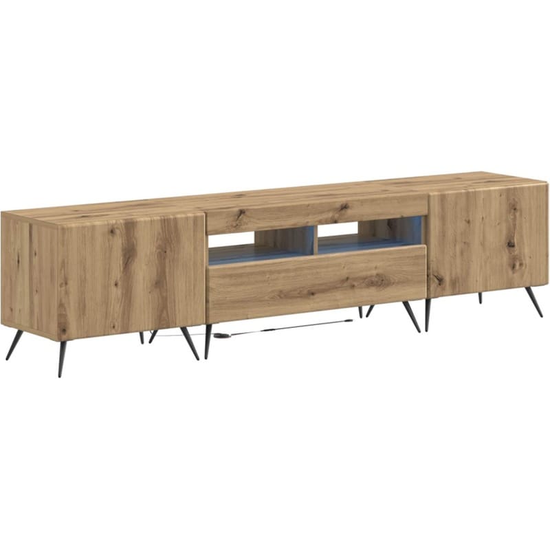 Έπιπλο Τηλεόρασης VidaXL BREDA με LED 3 τμχ 179 x 35 x 43 cm - Artisan Δρυς