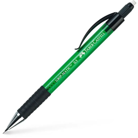 Μηχανικό Μολύβι Faber Castell Grip με Γόμα 0.5 mm H Πράσινο image 0