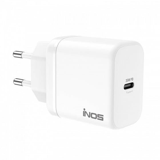 Φορτιστής Πρίζας Inos INOSNS-71841 USB-C 35 W - Λευκό image 0