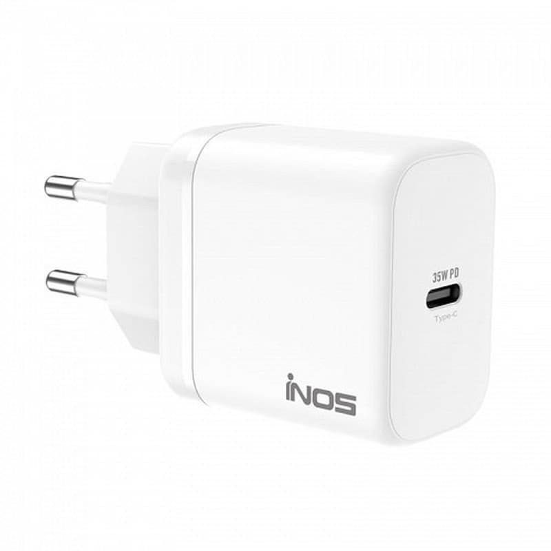 Φορτιστής Πρίζας Inos INOSNS-71841 USB-C 35 W - Λευκό