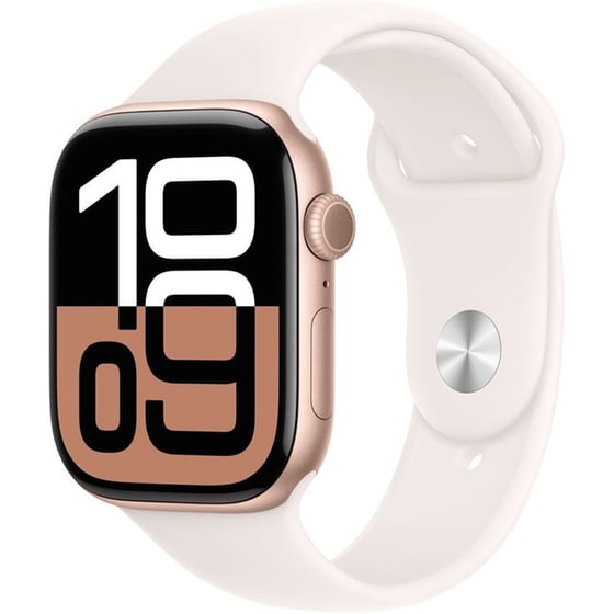 Apple Watch Series 10 GPS 46mm Rose Gold Aluminium Case with Light Blush Sport Band - M/L image 0