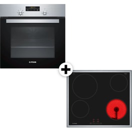 PITSOS PH10M40X1 & CRE645S06 66 Lt Inox Eντοιχιζόμενο Σετ Φούρνος και Εστία