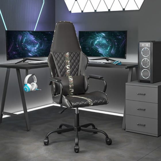 Καρέκλα Gaming VIDAXL 3143797 με Ρυθμιζόμενα Μπράτσα από Τεχνητό Δέρμα - Μαύρο image 5