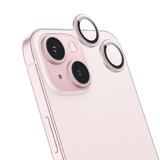 Προστατευτικό καμερών Apple iPhone 15/iPhone 15 Plus - Hoco 3D Metal V14 - Pink image 0