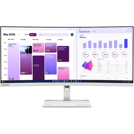Lenovo L34W-4C Monitor 34" UWQHD Curved VA 120 Hz 6 ms image 9
