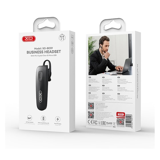 Ακουστικό Bluetooth XO BE59 - Μαύρο image 4