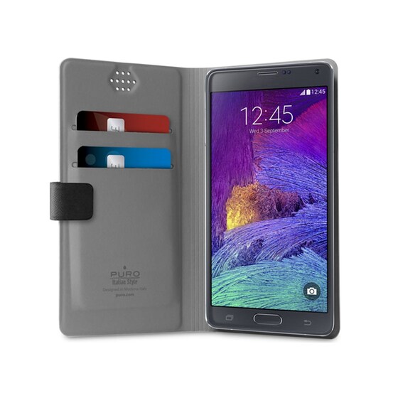 Θήκη Universal 4" - Puro Bi-Color Wallet Μαύρο/Γκρι image 2