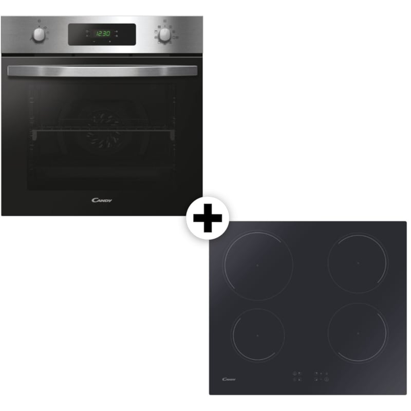 CANDY CANDY FIDCP X696 CI642C/E1 70 Lt Inox Eντοιχιζόμενο Σετ Φούρνος και Εστία