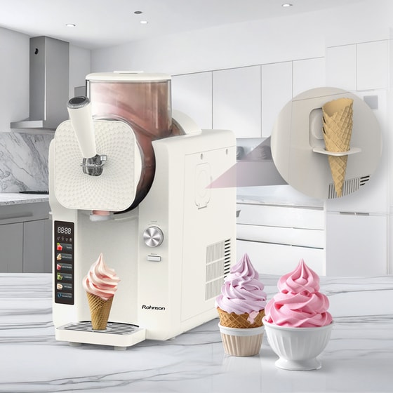 Παγωτομηχανή ROHNSON R5650 Soft n Serve 2150 W Λευκό image 10