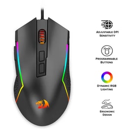 Redragon M613-RGB Trident Lite Gaming Ενσύρματο Ποντίκι - Black