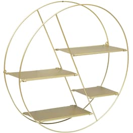Ραφιέρα Τοίχου Spitishop Μεταλλική φ50x13cm - Χρυσή