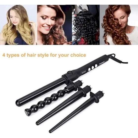 Ψαλίδι Μαλλιών Kemei Ferro Pro 4 In1 KM-4083 59 W Μαύρο image 7