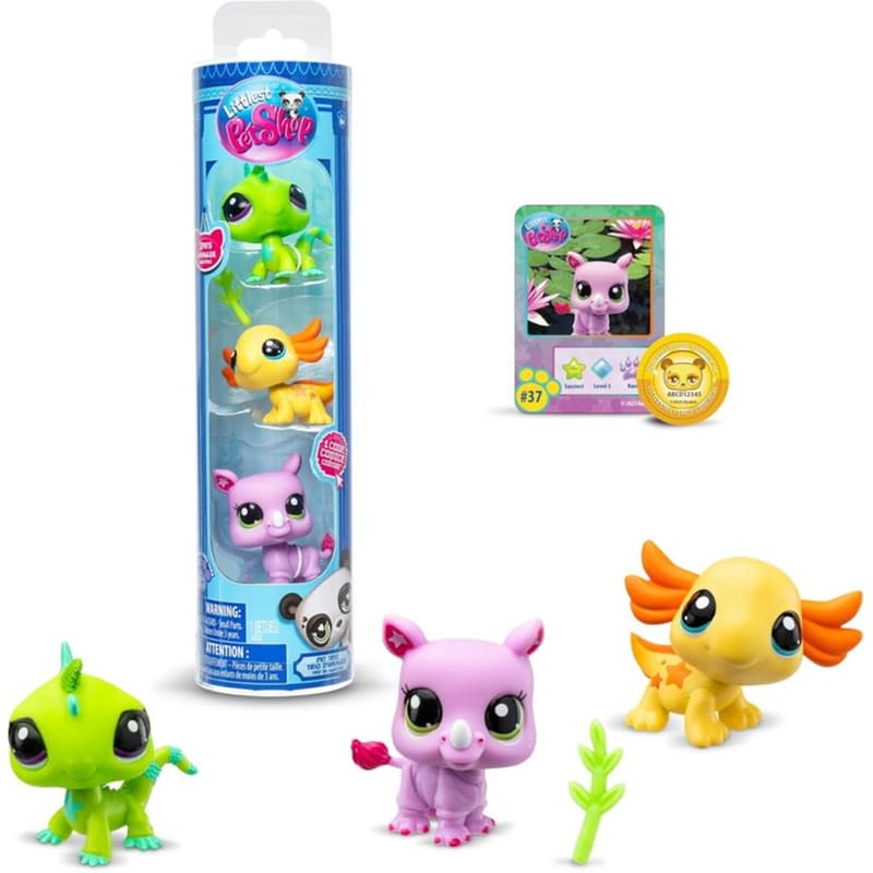BASIC FUN Basic Fun Littlest Pet Shop Collector Set 3 Φιγούρες Σε Σωλήνα Wild Vibes Trio