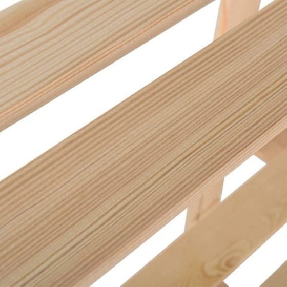 Vidaxl Ραφιέρα 3 Επιπέδων 80 X 28,5 X 90 Εκ. Από Μασίφ Ξύλο Πεύκου image 4