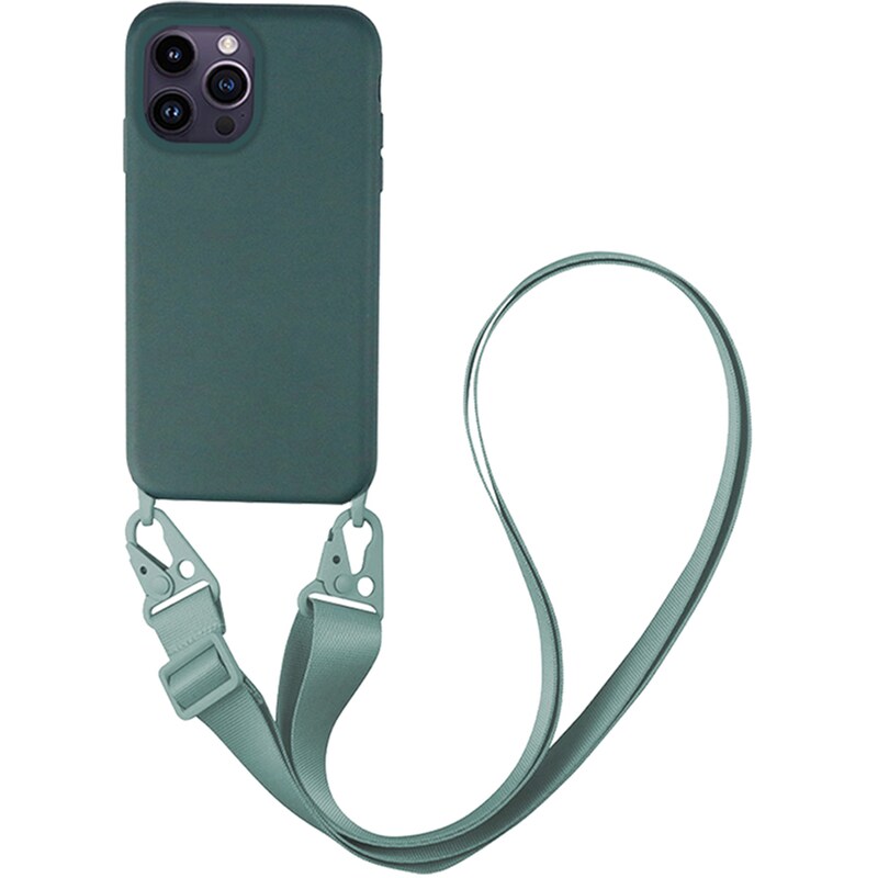 Θήκη Apple iPhone 14 Pro Max - My Colors CarryHang Strap - Πράσινο Σκούρο